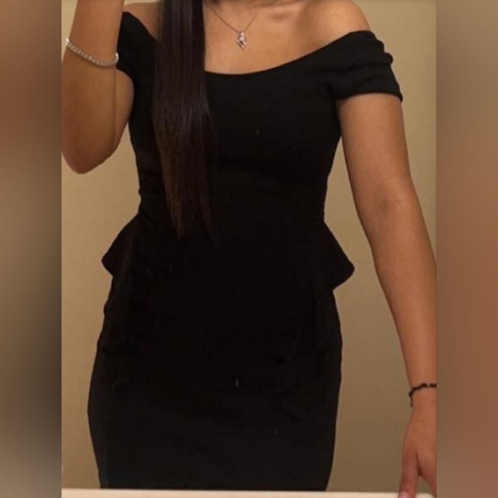 Zara Black Peplum Dress - Size M!Excellent condition